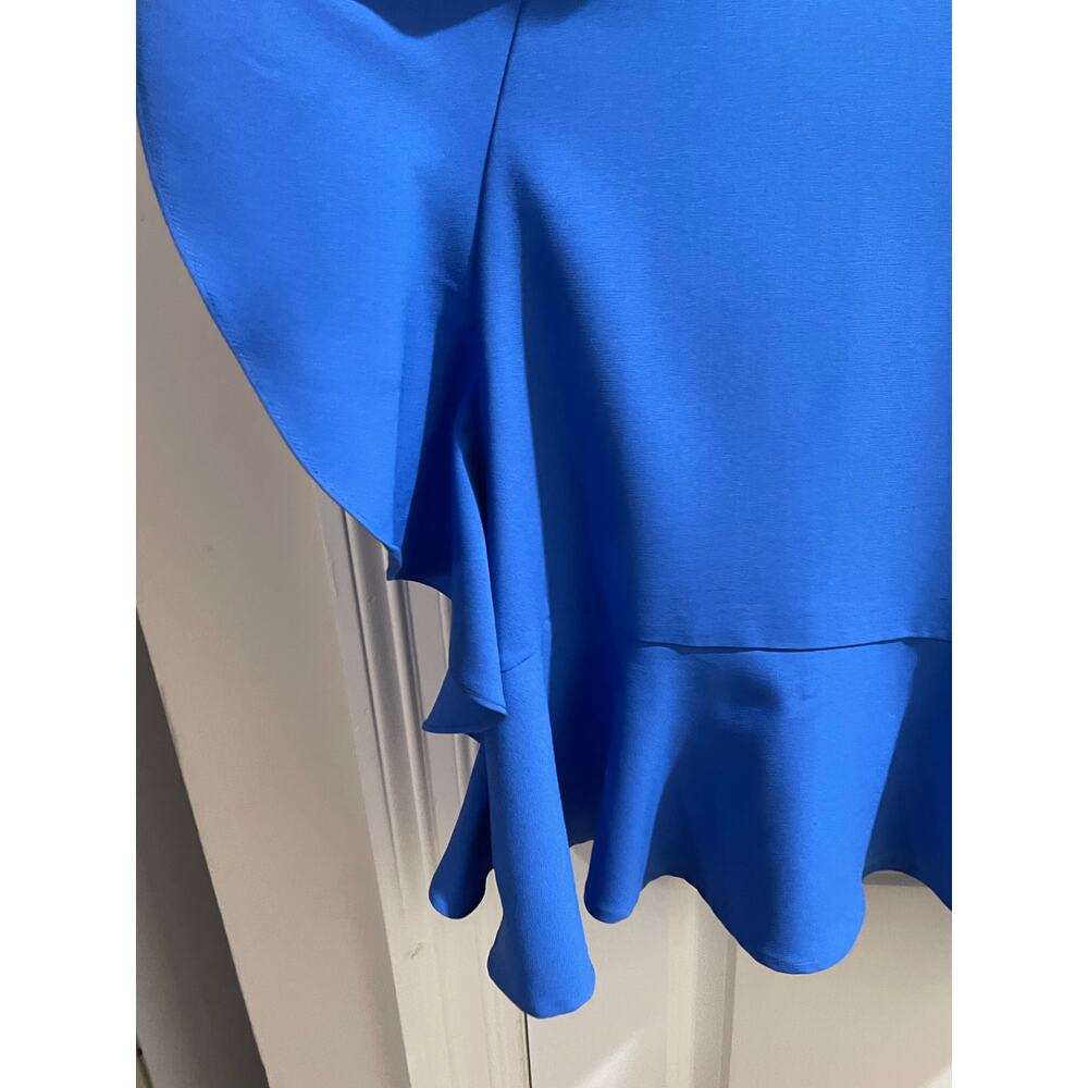 Jade Melody Tam Side Ruffle Halter Dress - Royal Blue - EUC - S - Picture 6 of 11
